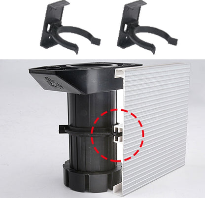 10 pieces - Skirting clips - Furniture clamps - Kitchen plinth hooks - Kitchen plinth clips - For kitchen frames mounting - Black - plastic - For cabinet legs with a diameter of 3.9 cm - For sofa, table, bed, cabinet - Image 2