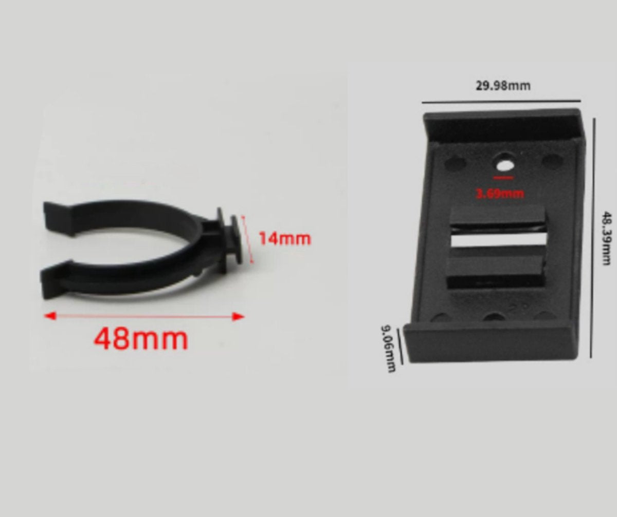 10 pieces - Skirting clips - Furniture clamps - Kitchen plinth hooks - Kitchen plinth clips - For kitchen frames mounting - Black - plastic - For cabinet legs with a diameter of 3.9 cm - For sofa, table, bed, cabinet - Image 5