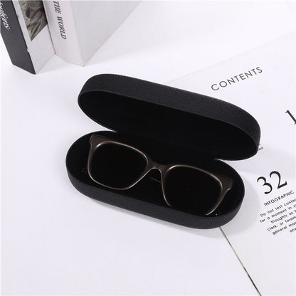 Glasses Case - Hard Glasses Case - Glasses Case - Glasses Case - Sunglasses Protective Box - Portable - Convenient Storage - Gift for Men and Women - 17*7*5.3CM - Black - PU Leather and Metal Frame - Image 2