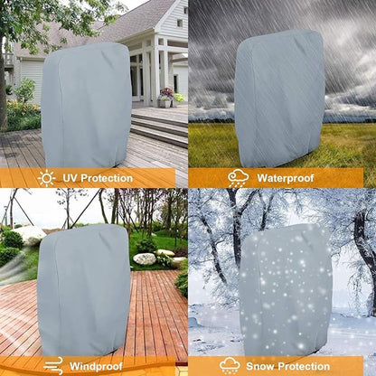 Waterproof Chair Cover - 2 Pieces - Garden Chair Cover - Protective Cover for Garden Furniture - Cover for Folding Chairs - Garden Furniture Cover - Garden Chair Cover - 71x20/34x110cm - For Outdoor Use in the Garden, Balcony or Terrace - Gray - 210D Oxfo - Image 5