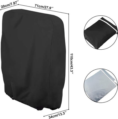 20/34*71*110cm - Garden chair covers - Foldable lounge chair cover - 210D Oxford fabric garden chair covers - Dust cover for chair - Dust cover - Garden accessories - Foldable lounger cover - with storage bag - black - Image 7