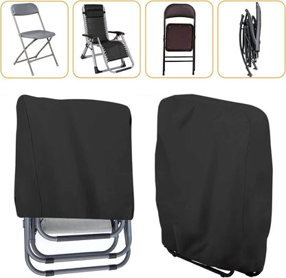 20/34*71*110cm - Garden chair covers - Foldable lounge chair cover - 210D Oxford fabric garden chair covers - Dust cover for chair - Dust cover - Garden accessories - Foldable lounger cover - with storage bag - black - Image 9