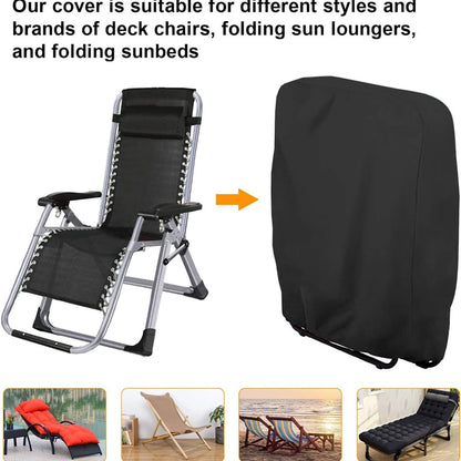 Waterproof Chair Cover - Set of 2 - Garden Chair Cover - Protective Cover for Garden Furniture - Waterproof Chair Cover - Cover for Folding Chairs - Garden Furniture Cover - Garden Chair Cover - 71x20/34x110cm - For Outdoor Use in the Garden, Balcony or T - Image 2