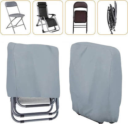 Waterproof Chair Cover - Garden Chair Cover - Protective Cover for Garden Furniture - Waterproof Chair Cover - Cover for Folding Chairs - Garden Furniture Cover - Garden Chair Cover - 71x20/34x110cm - For Outdoor Use in the Garden, Balcony or Terrace - Gr - Image 5