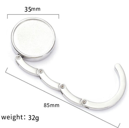 Bag Hanger Table - 2 pieces - Foldable bag hanger - Portable bag hook - Bag hook - With anti-slip pad - for table or desk - Silver - Image 6
