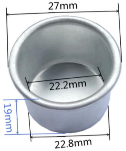Candle holder - 30 pieces - Tea light holder - Aluminum - Metal dinner candle holders - Candle holders - Decoration - Suitable for placing candles - 27mm x 19mm - Silver - Image 5