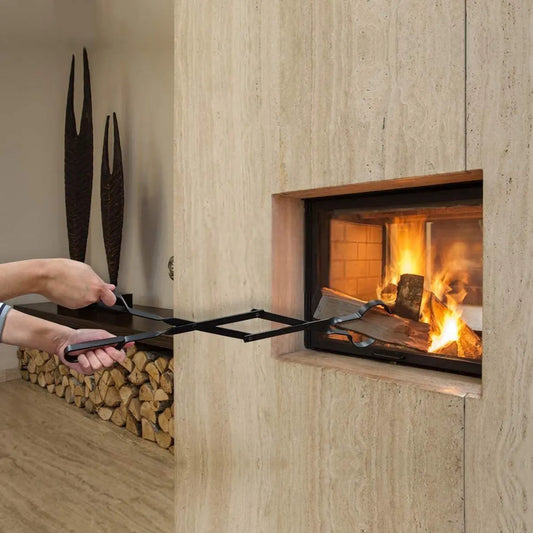 Fire Pit Tongs - Fire Pit Tongs - Fireplace Accessories - Fireplaces - Fire Pit Tool for Outdoor Indoor Camping - Wood Stoves - Fire Pits - Black - Steel - 26 Inch - Image 4