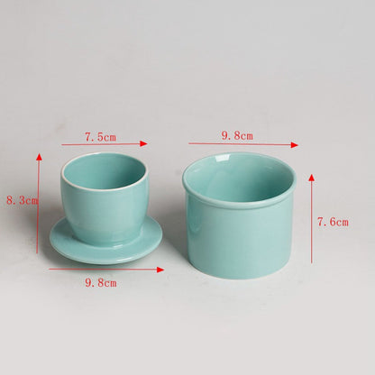 Butter dish - Ceramic - Butter storage box - Butter dishes - Butter dish - Butter pot - With lid - For spreadable butter - White - Image 5