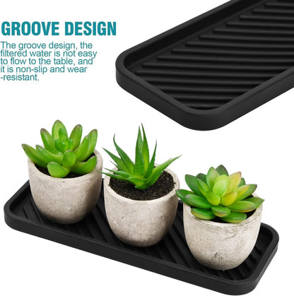 Silicone Sponge Holder - 2 Pieces - Kitchen Sponge Holders - Countertop Organizer - Sink Organizer - Kitchen Organizer - Soap Dish - Soap Rack - Non-Slip - For storing sponges, dishwashing products, plates, soap, brushes - Black - Image 3