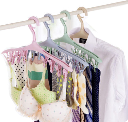 Sock dryer - 4 pieces 8 clips - Blue green purple yellow - Sock hanger - Sock dryer - Bras - Underwear - Sock drying rack - Drying rack - Drying rack - Small clothes rack - Washing hanger - Sock drying rack - Sock hanger - Windproof - Image 4