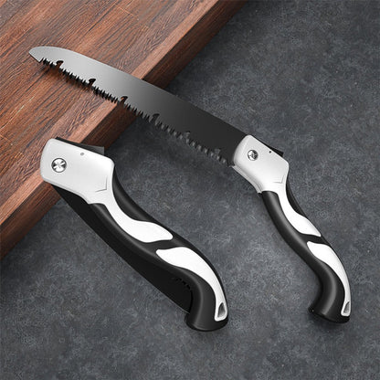 Folding Saw - Folding Pruning Saw - Garden Hand Saw - Folding Saw - 250 mm Saw Blade, 525 mm Total Length - Black - Tree Saw - Wood Saw - Manganese Steel - Image 2