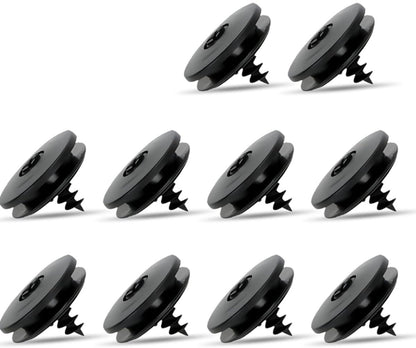 Car Floor Mat Fastening Clips - Pack of 10 - For Attaching Car Anti-Slip Mats - Car Mat Fastening Buckles - Black - Plastic - Universal - 3.55*2 cm - Suitable for Most Car Floor Mats