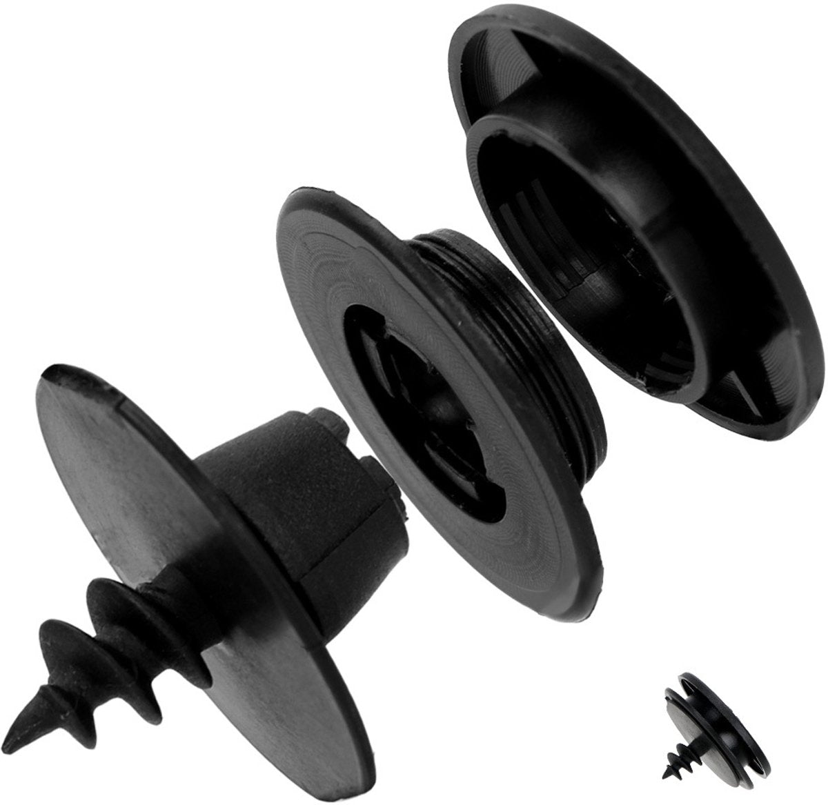 Car Floor Mat Fastening Clips - Pack of 10 - For Attaching Car Anti-Slip Mats - Car Mat Fastening Buckles - Black - Plastic - Universal - 3.55*2 cm - Suitable for Most Car Floor Mats - Image 3