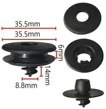 Car Floor Mat Fastening Clips - Pack of 10 - For Attaching Car Anti-Slip Mats - Car Mat Fastening Buckles - Black - Plastic - Universal - 3.55*2 cm - Suitable for Most Car Floor Mats - Image 6