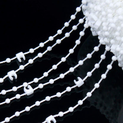 Roman Blind Chain - 20M - with 5 mating connectors - Roller Blind Chain - Curtain Parts - White - Plastic - for 89 mm slats - For repairing roller blinds Shades - Image 4