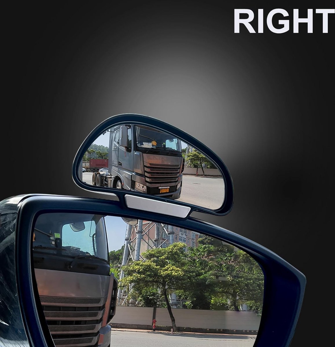 2 pieces (right and left) - Rearview mirror - Banana mirror - Exterior mirrors - Adjustable blind spot mirror - Car mirrors - 16cm - universal - 360 ° - Car/caravan accessories - Image 4