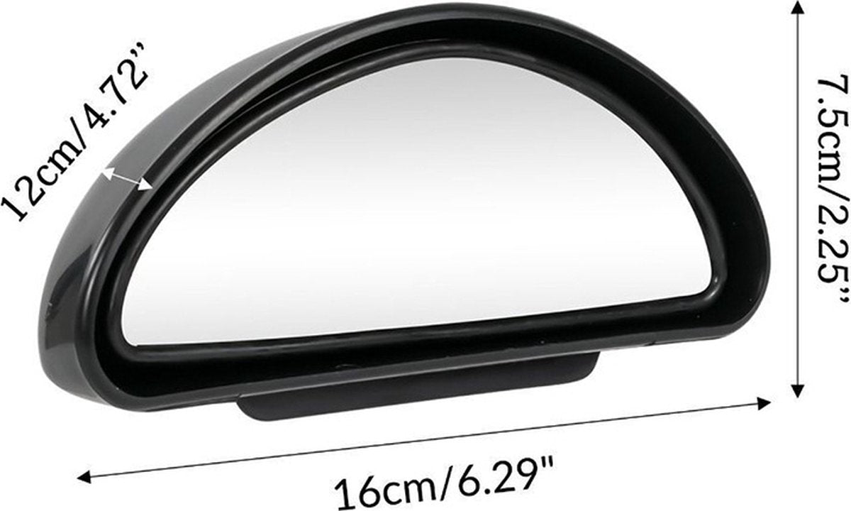 2 pieces (right and left) - Rearview mirror - Banana mirror - Exterior mirrors - Adjustable blind spot mirror - Car mirrors - 16cm - universal - 360 ° - Car/caravan accessories - Image 6