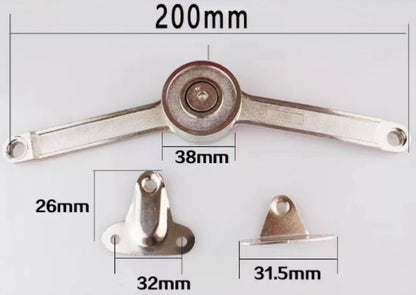 2 pieces - Flap hinge - Kitchen cabinet hinge - Furniture hinge - Overlay hinge - with brake - With screws and Allen key - zinc alloy - nickel plated - max. weight support 10kg - Image 6