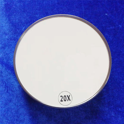 Make-up Mirror - 20x Magnification - With Suction Cup - Magnifying Mirror - Round - Portable Bathroom Shower Mirror - For Detailed Make-up and Skin Care Up Close - 150mm - White - Image 3