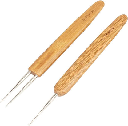 Set of 6 - Crochet needles - Dreadlocks tool - Crochet - 0.75 mm - Storage bag - Image 2