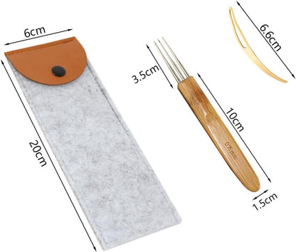 Set of 6 - Crochet needles - Dreadlocks tool - Crochet - 0.75 mm - Storage bag - Image 5