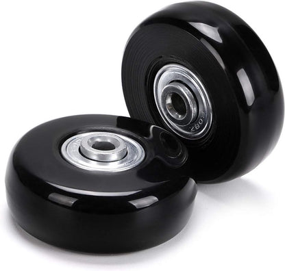 Set of 2 - Suitcase wheels - Replacement wheels for suitcases - Rubber casters - Bearings - Repair kits - 50mm x 18mm - Spare wheels - Suitcase - Casters - Luggage wheels - With screws - Wheels - Caster wheel - Suitcase wheels replacement set - Image 7