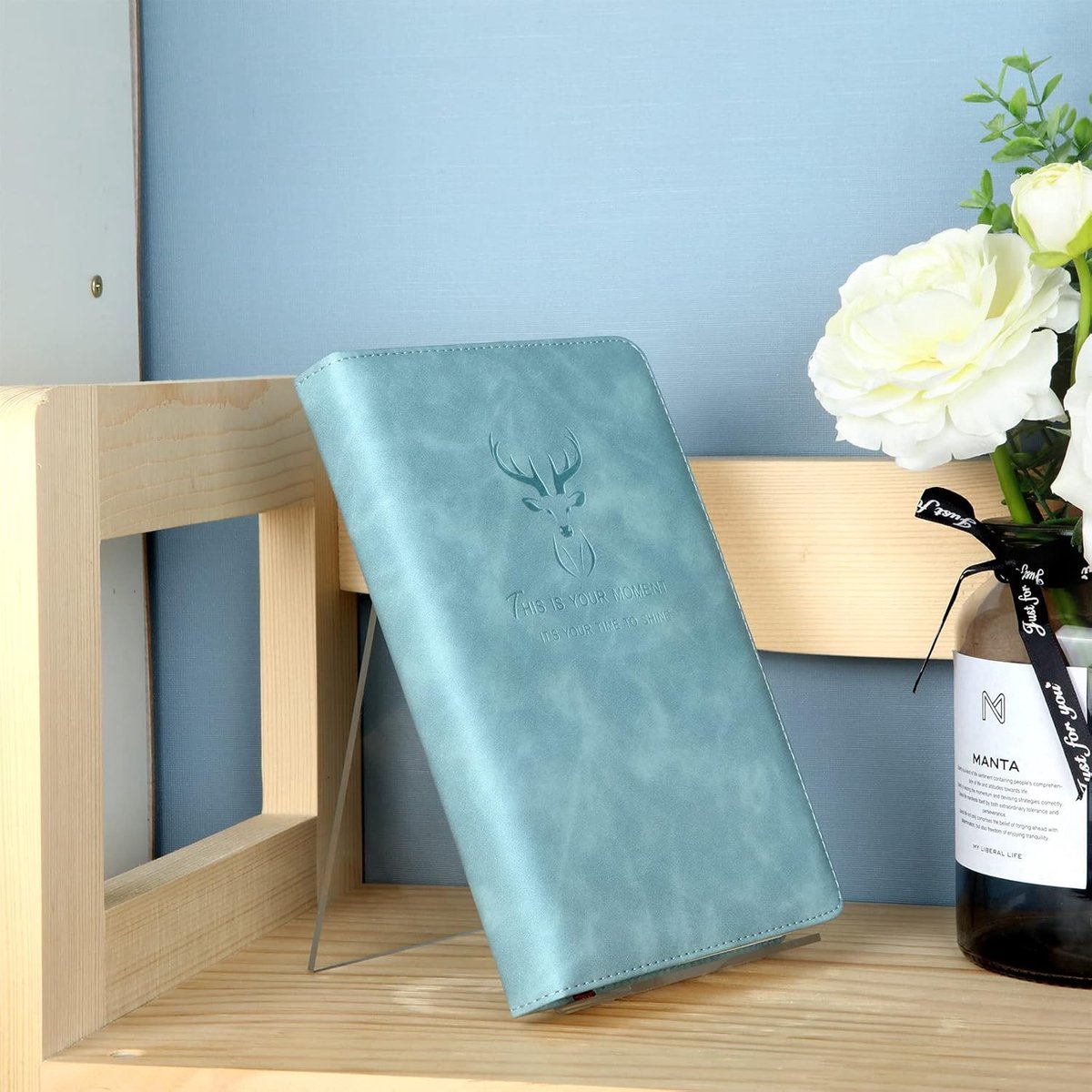 Bookends - 8 Pieces - Plate Holder - Sliding Stand - Phone Holder - Business Card Holder - Book Stand - Durable - Adjustable - Transparent - For Books, Cookbooks, Magazines, Postcards, Artwork - Acrylic - 10*11.5*13cm - Image 3