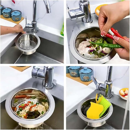 Colander - Sink Colander - 21*5.8 cm - Kitchen Utensils - Kitchen Colander - Silver - Stainless Steel - Sink Basket - Suitable for Kitchen Use - Image 3