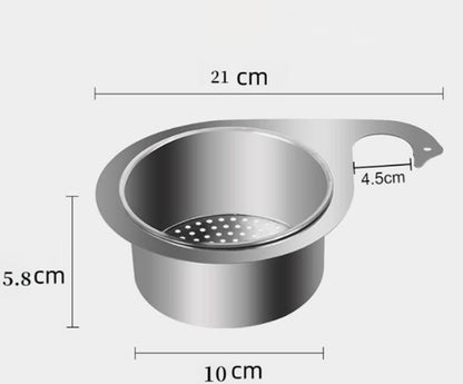 Colander - Sink Colander - 21*5.8 cm - Kitchen Utensils - Kitchen Colander - Silver - Stainless Steel - Sink Basket - Suitable for Kitchen Use - Image 5