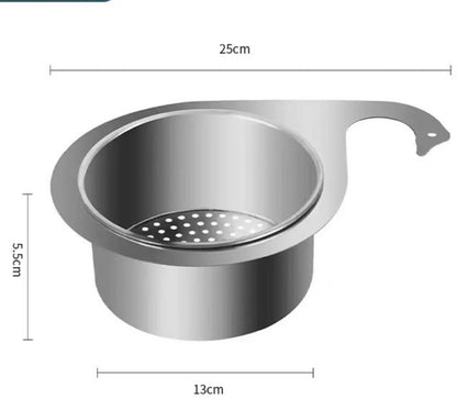 Colander - Sink Colander - 21*5.8 cm - Kitchen Utensils - Kitchen Colander - Silver - Stainless Steel - Sink Basket - Suitable for Kitchen Use - Image 6