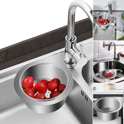 Colander - Sink Colander - 21*5.8 cm - Kitchen Utensils - Kitchen Colander - Silver - Stainless Steel - Sink Basket - Suitable for Kitchen Use - Image 7