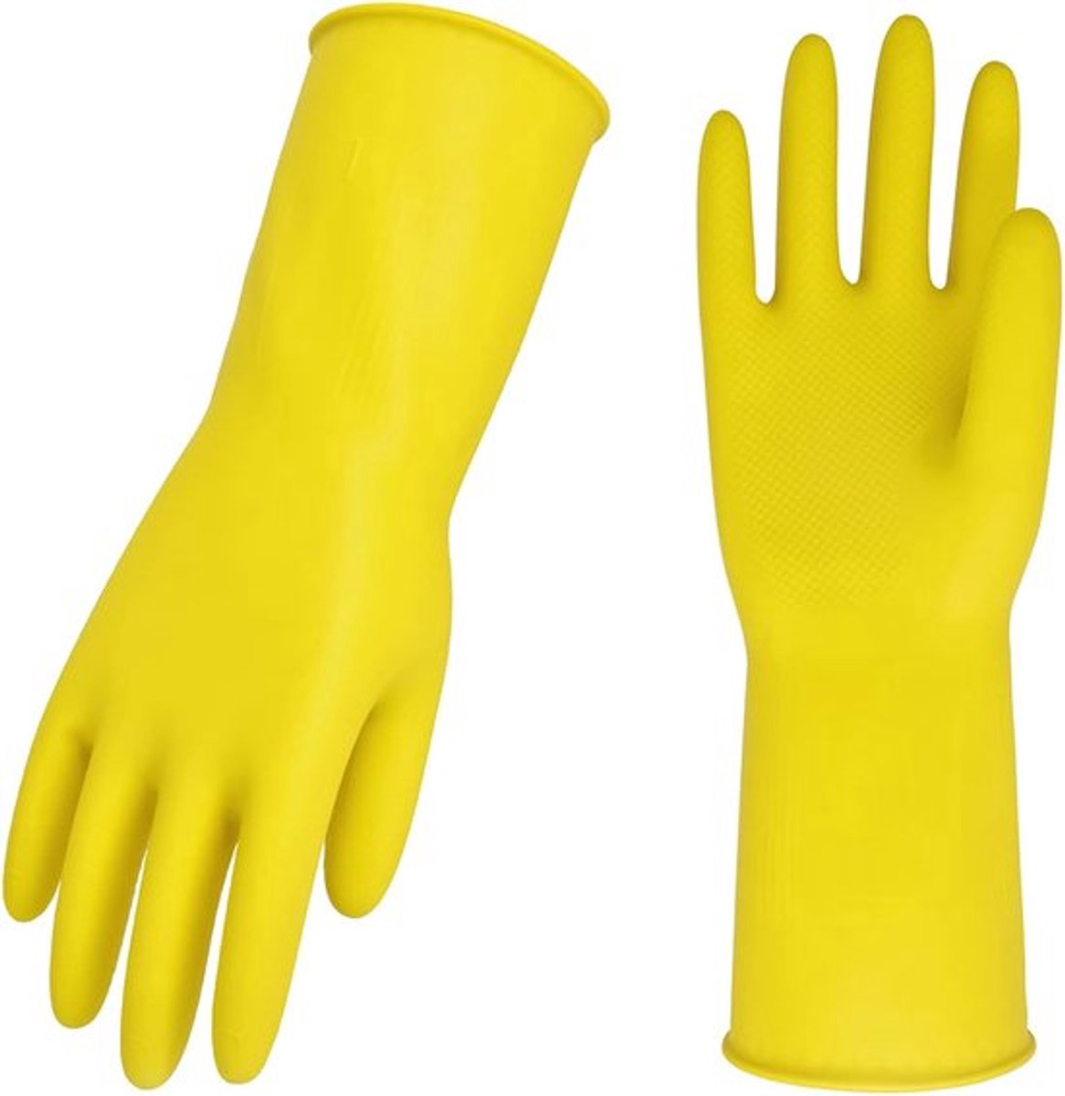 Cleaning gloves - 3 pairs - rubber gloves - dishwashing gloves - rubber gloves - dishwashing gloves - waterproof rubber gloves - household gloves - reusable - rubber - dishwashing gloves - size L - yellow - Image 6