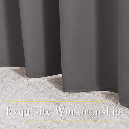 Curtain - Luxury, Blackout - 150*200 cm - Gray - 1 Piece - ready-made - with holes