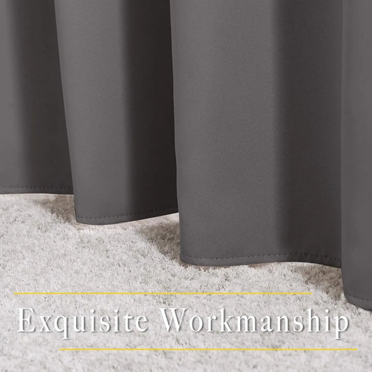 Curtain - Luxury, Blackout - 150*200 cm - Gray - 1 Piece - ready-made - with holes