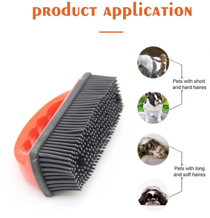 Pet Hair Remover for Fabric - Remove Dog and Cat Hair from Clothing, Furniture, Cushions and Car Interior - Rubber Hair Remover - Soft Deshedding Brush - Black - For Pets and Furniture - Image 5