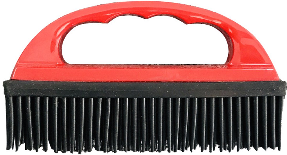 Pet Hair Remover for Fabric - Remove Dog and Cat Hair from Clothing, Furniture, Cushions and Car Interiors - Rubber Hair Remover - Soft Deshedding Brush - Red - For Pets and Furniture - Image 2