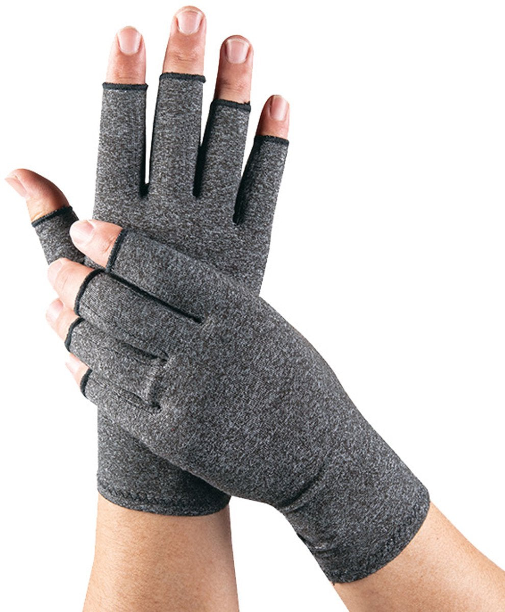 Pair - Fingerless Gloves - 22*17cm - Gray - Unisex - Cotton, Polyester, Spandex - Suitable for cycling, driving, mountaineering, fitness, fishing, sun protection, etc. - Image 2