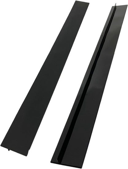Stove Sealing Strip - 2 Pieces - 63cm - Black - Kitchen Sealing Strip - Gap Fillers in Stoves and Countertops - Sanitary Tape - For Gas Stoves, Hobs and Countertops - Easy to Clean - Heat Resistant - Silicone