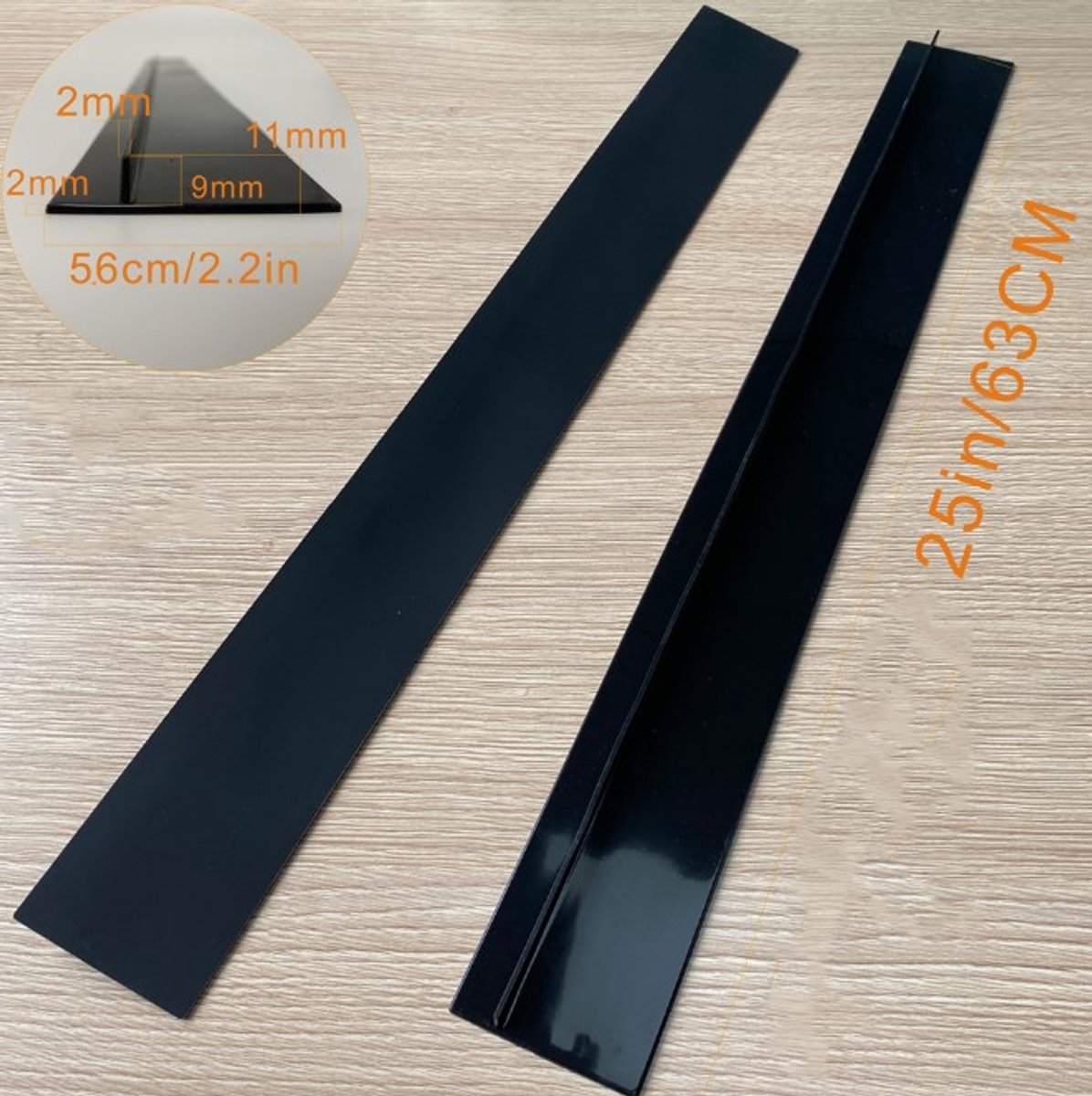 Stove Sealing Strip - 2 Pieces - 63cm - Black - Kitchen Sealing Strip - Gap Fillers in Stoves and Countertops - Sanitary Tape - For Gas Stoves, Hobs and Countertops - Easy to Clean - Heat Resistant - Silicone - Image 5
