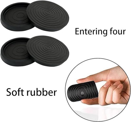 4 Pieces - Non-Slip Furniture Pads - Rubber - Black - Round - For Floor and Furniture Protection - For Bed Sofa Stoppers - 75*75*9mm - Image 4