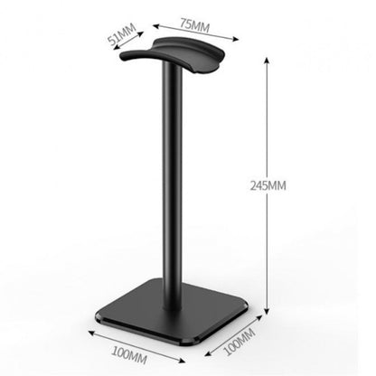 Headphone Holder - Headset Stand - Aluminum - Headphone Hook - Headset Holder - Universal - For Your Desk - 100x100x245mm - Black - Image 6