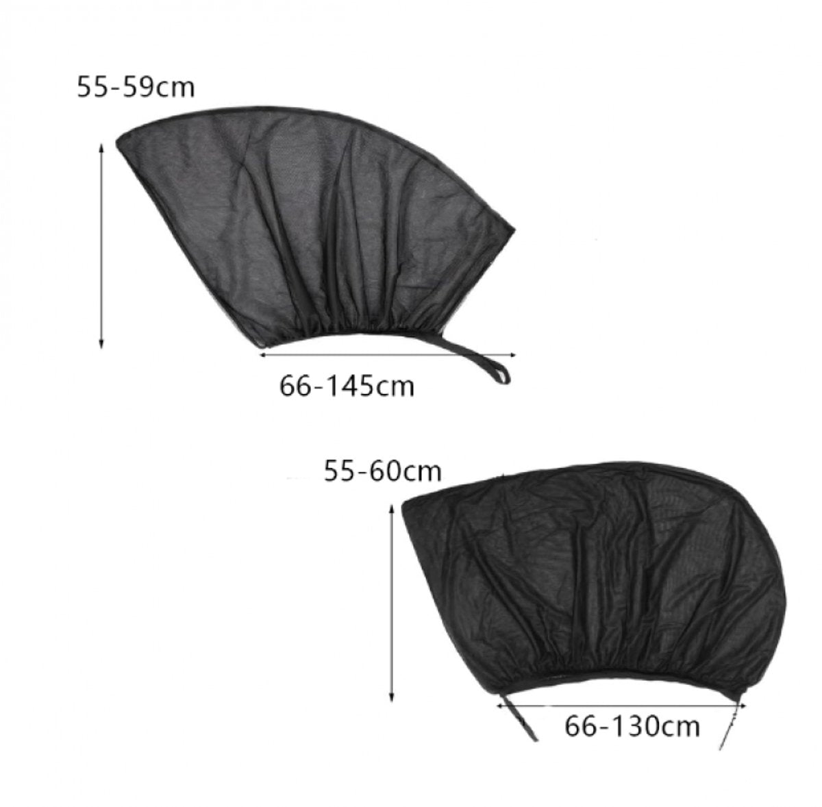 Car Sunshade - 4 Pieces - Suitable for Front and Rear Windows - Polyester - UV Protection - Car Sunshade for Baby & Child - Car Window Sun Protection - Car Sunshade - Car Accessories - Universal - Black - Image 6