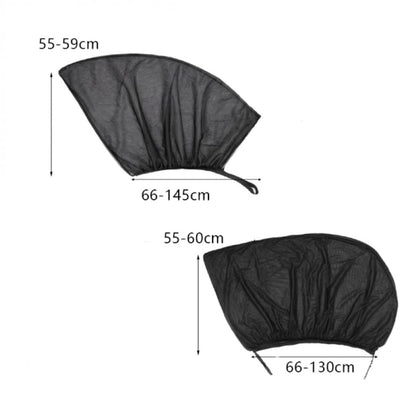 Car Sunshade - 4 Pieces - Suitable for Front and Rear Windows - Polyester - UV Protection - Car Sunshade for Baby & Child - Car Window Sun Protection - Car Sunshade - Car Accessories - Universal - Black - Image 6