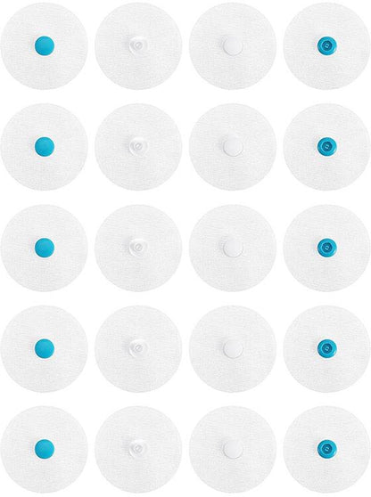 Bedding Snaps - 10 Pairs - Duvet Cover Snaps - Polyester - Plastic - Duvet Clips - Iron-On Duvet Fasteners to Hold Duvet - Duvet Clamps - Bed Sheet Tensioners - 60mm - White