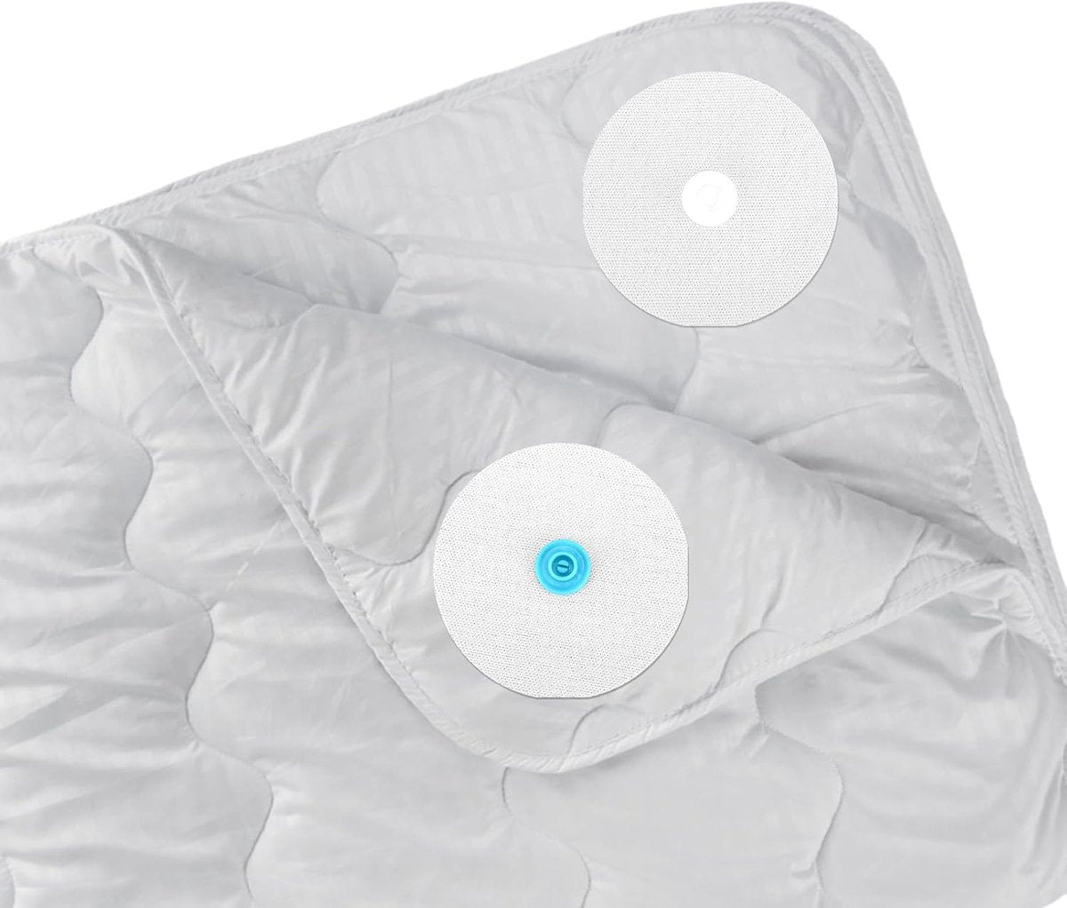 Bedding Snaps - 10 Pairs - Duvet Cover Snaps - Polyester - Plastic - Duvet Clips - Iron-On Duvet Fasteners to Hold Duvet - Duvet Clamps - Bed Sheet Tensioners - 60mm - White - Image 6