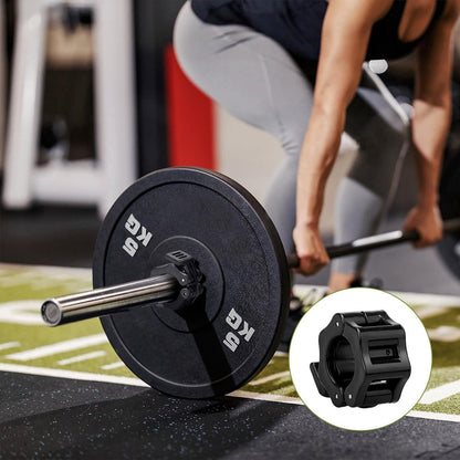Barbell Clips - 2 Pieces - Barbell Lock - Ø28 mm - Dumbbell Clips - Barbell Clamp - Barbell Lock - Barbell Lock Jaw - For Bars, Dumbbells, Barbells Gym Equipment - Black - Image 4