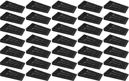 Furniture wedges - 35 pieces - Leveling wedges - Leveling pad Base leg - Furniture coaster - Furniture feet - Wedge set - Leveling wedge - Black - 5*3*0.5 cm - Plastic