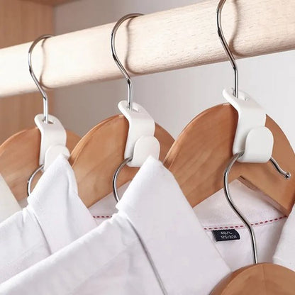 50 Pieces - Coat Hook - Hanger Connector Hooks - Coat Hook - Hanging Hooks - White - Hanger Extension Clips - Plastic - for Outfit Cascading Hanger Hooks - Space-Saving Organizer - Image 4