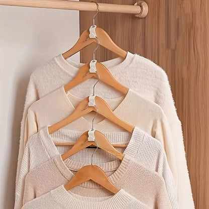 50 Pieces - Coat Hook - Hanger Connector Hooks - Coat Hook - Hanging Hooks - White - Hanger Extension Clips - Plastic - for Outfit Cascading Hanger Hooks - Space-Saving Organizer - Image 5