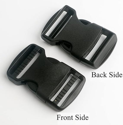 Buckles and closures - 20mm snap buckle - Black plastic - 4 pieces - Image 2
